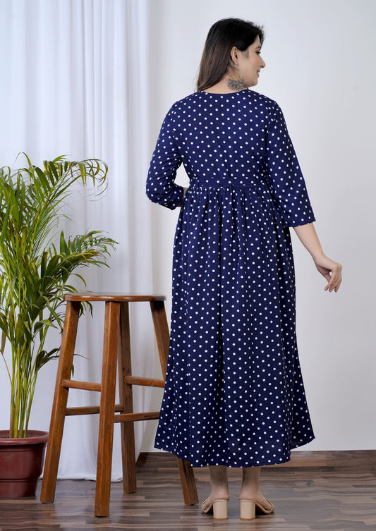 Avira Navy Blue Belted Anarkali Kurta - View 2