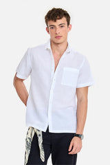 White Cotton Linen Shirt