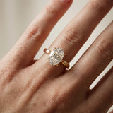 Bloom Solitaire Oval Diamond Engagement Ring