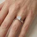 Iris Vintage Princess Diamond Engagement Ring in White Gold