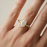 Guardian Solitaire Oval Diamond Engagement Ring