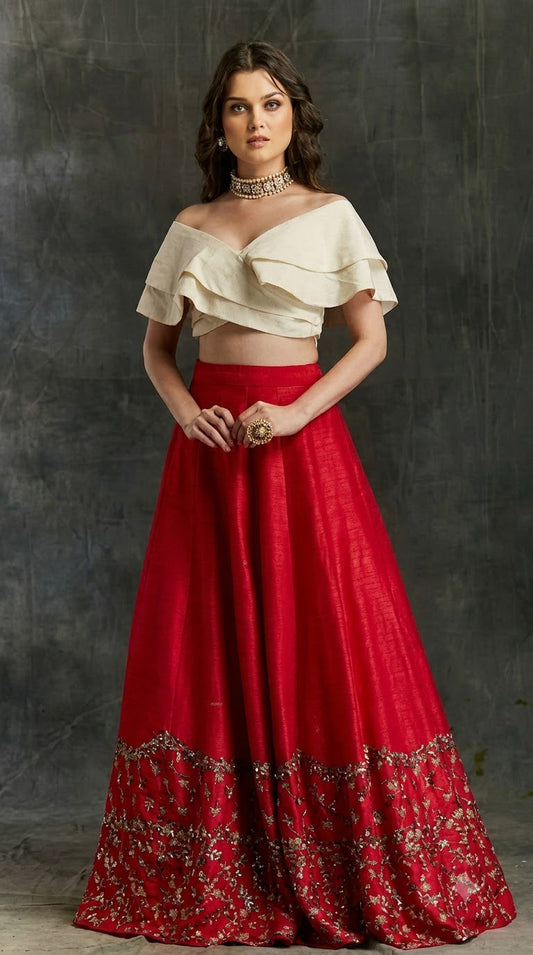 Crop Top + Lehenga