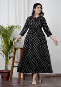 Avira Black Belted Anarkali Kurti