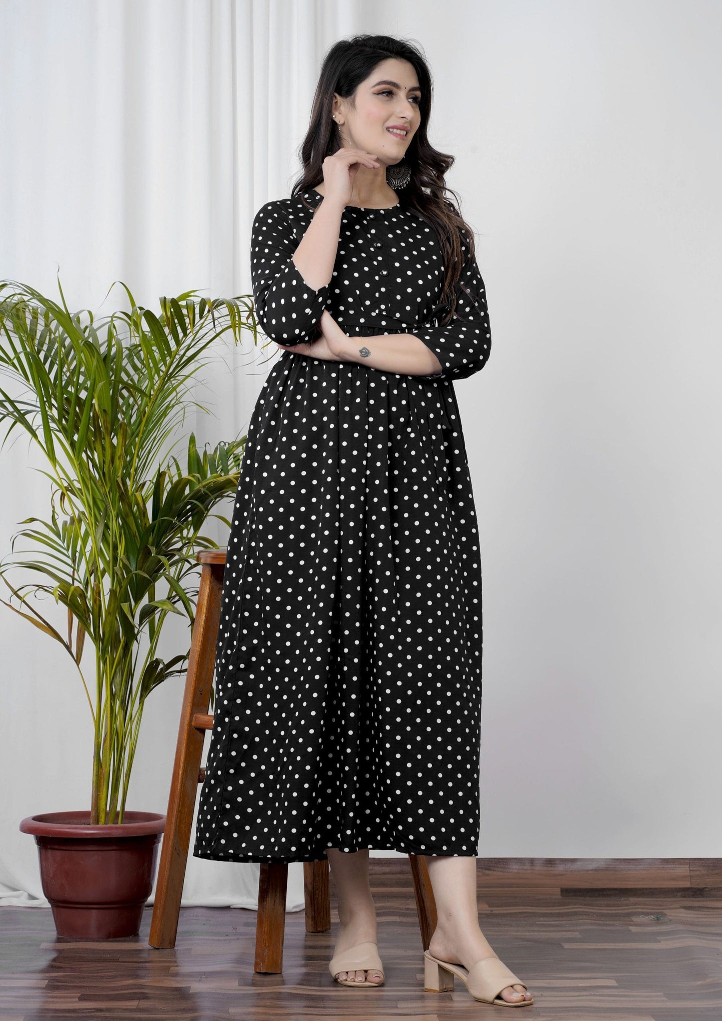 Avira Black Belted Anarkali Kurti - View 3