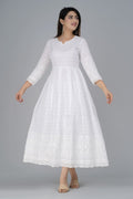 Avira White Chikankari Anarkali Kurta